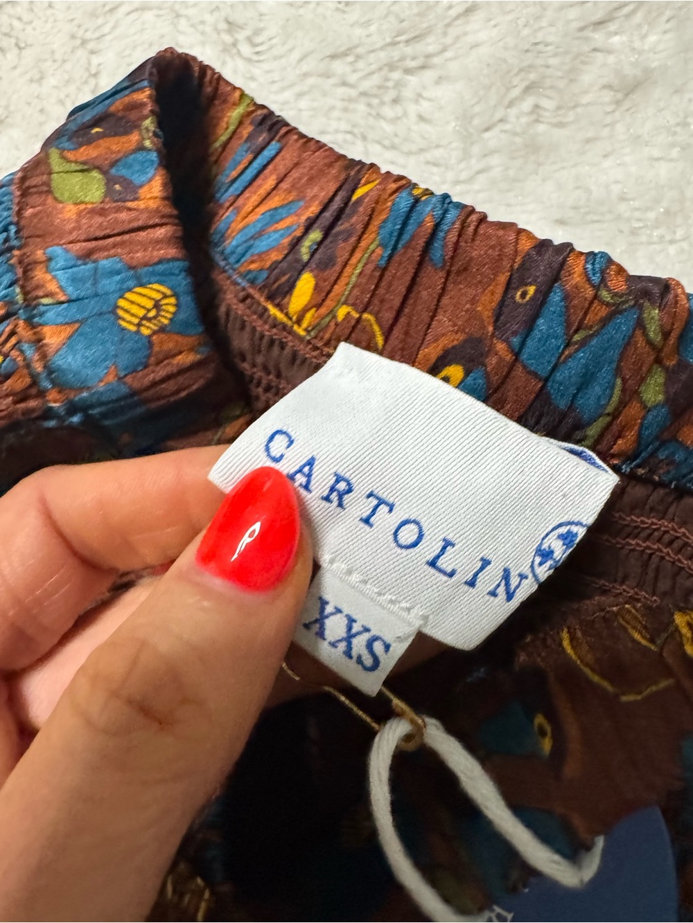 NWT- CARTOLINA KYLIE SILK SKIRT - YELLOWSTONE CHICORY - Picture 11 of 16